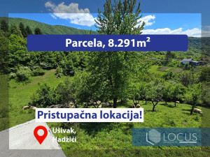 LOCUS: Zemljište površine 8.291m2, Ušivak, Hadžići