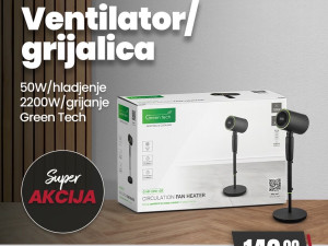 Ventilator 50W - grijalica 2000W Green Tech
