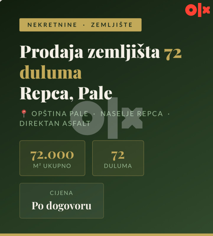 Prodaje se Zemljište Repca/Pale