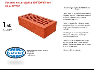 Cigla fasadna reljefna 250*120*65 mm
