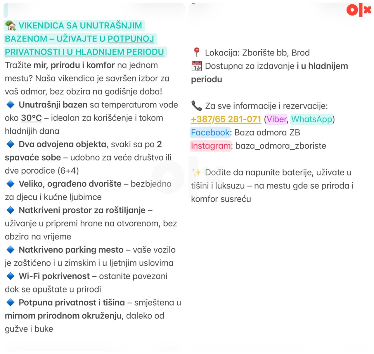 Vikendica sa unutrašnjim bazenom – pohled 6