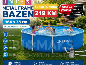 Bazen INTEX Metal Frame 366x76cm SA FILTER PUMPOM