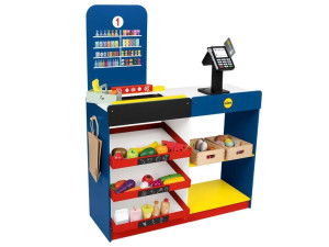 DJEČIJI  SUPERMARKET drveni market, prodavnica kasa, igracke