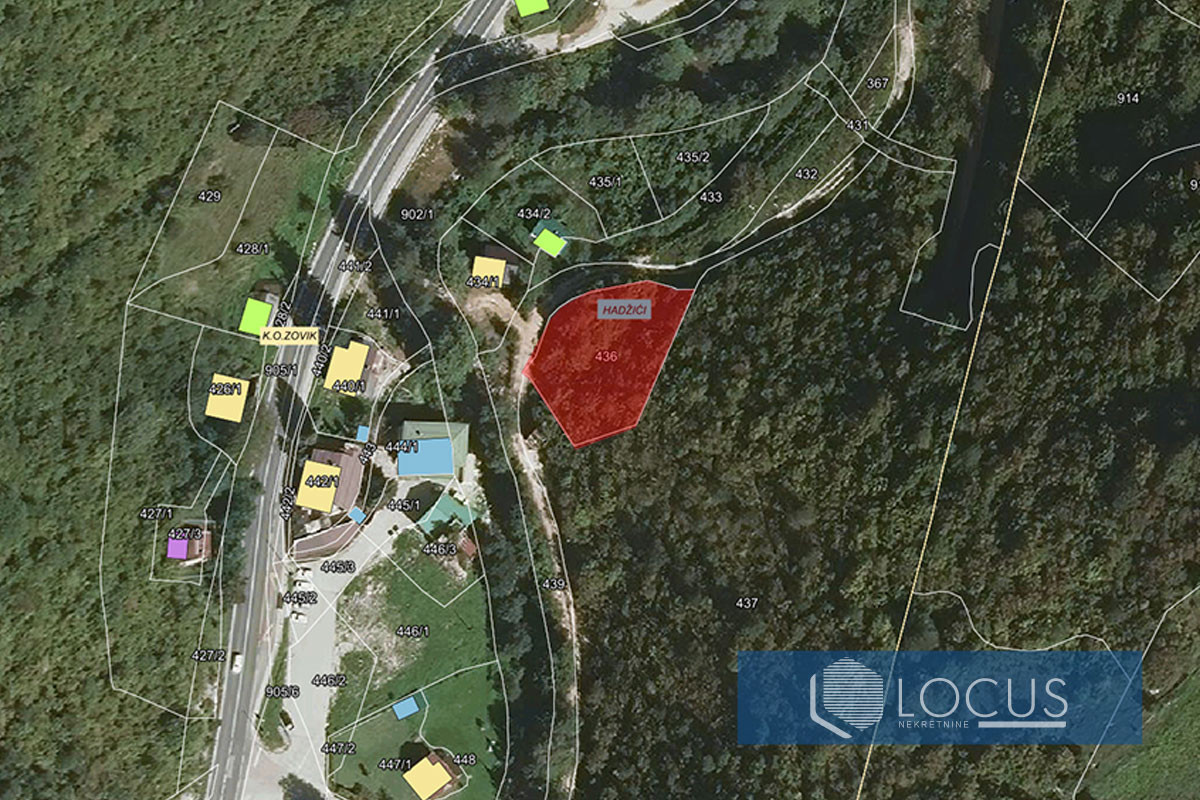 LOCUS: Zemljište površine 1.049m2, Zovik, Hadžići 10