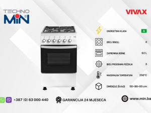 VIVAX FC-31502I WH Električni šporet 3x plin + 1 električna ploča
