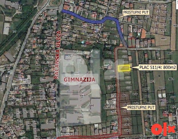 Zemljište Bijeljina 800m2 , plac Bijeljina