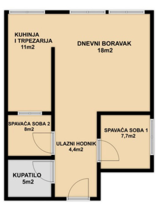 Dvoiposoban stan/ adaptirno/55m2/Alipašino polje/Novi Grad 3