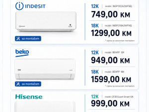 PRODAJA MONTAZA KLIMA,KLIME,HISENSE BEKO GREE MIDEA TESLA INDESIT