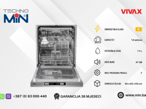 VIVAX HOME mašina za pranje suđa, 14 kompleta, 7 programa, Inox