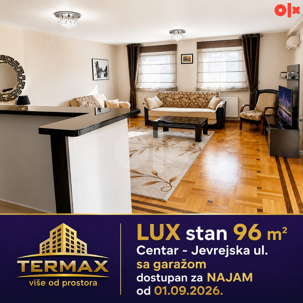 Stan CENTAR 96 m2 - JEVREJSKA - dostupan od 01.09. 2