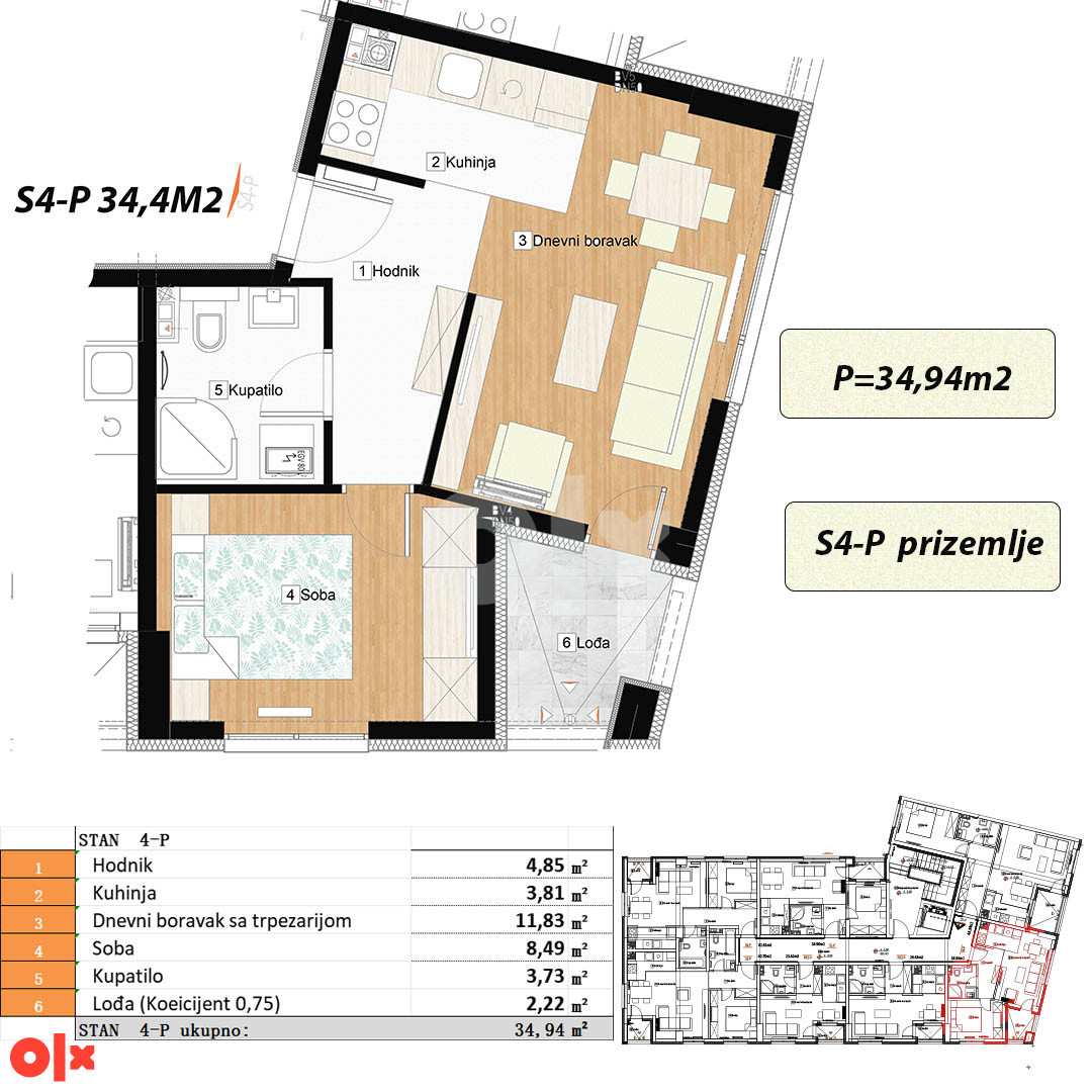 Stan Banja Luka 34.94m2