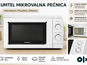 Mikrovalna  mikrotalasna pećnica Kumtel HM-14 700W bijela