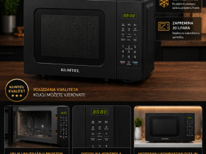 DIGITALNA Mikrovalna mikrotalasna pećnica Kumtel HM-12 700W crna