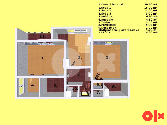 SLATINA! Kvalitetno adaptiran troiposoban stan 84 m2 2