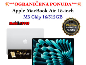Apple MacBook Air 15-inch M5 2026 16GB RAM 512GB SSD A3448 AKCIJA
