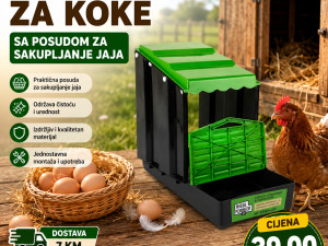 GNIJEZDO ZA POLAGANJE JAJA SA KOŠAROM ZA SAKUPLJANJE