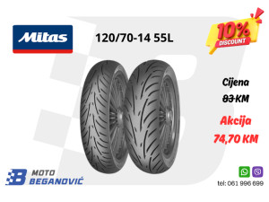Guma 120 70 14 120/70-14 55L TOURING FORCE-SC TL MITAS