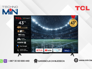 Televizor TCL 43P7K (2025), 43" 4K UHD QLED, Google TV (Smart TV)
