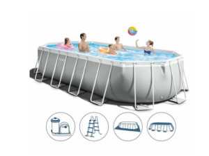 INTEX bazen sa pumpom 610x305x122cm Prism Frame Oval