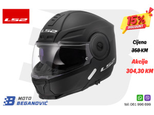Kaciga za motor LS2 SCOPE II FF902 BLACK MATT veličina XL