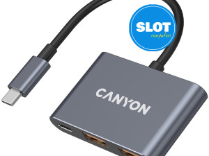 CANYON hub DS-3 3in1 USB-C Dark Grey