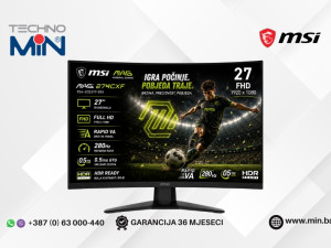 Gaming Monitor MSI MAG, 27" Rapid VA, Full HD, 280Hz