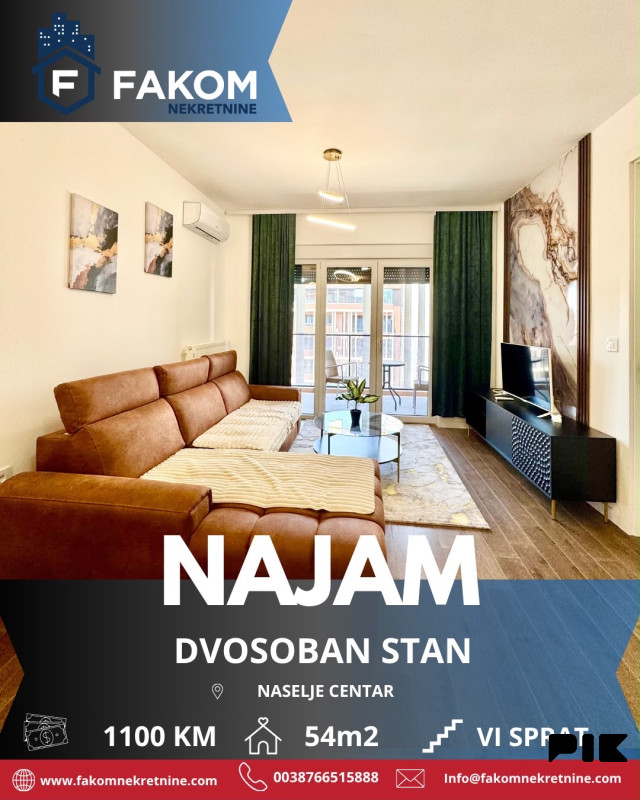 Luksuzan dvosoban stan za najam u SPO Palata