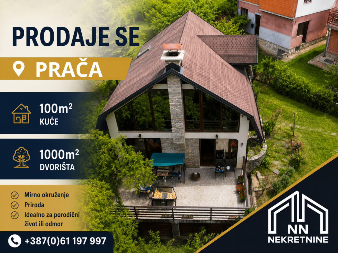 NN Nekretnine : Kuća sa dvorištem - Prača