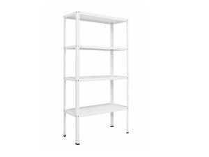 Metalna polica  150 x 75 x 30 cm, sa 4 kata, 75/1 kg, bijela