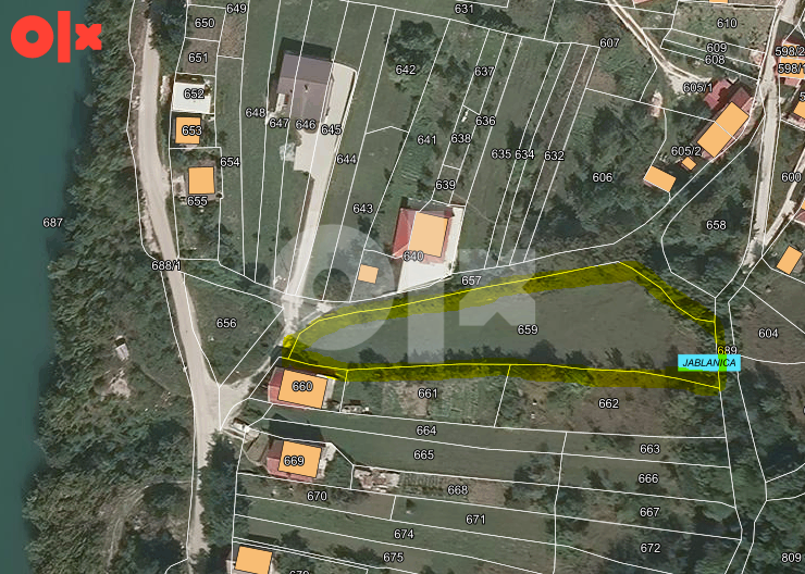 Zemljište Jablanica 2372m2