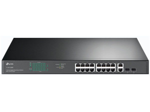 18-port gigabit Unmanaged switch with 16 PoE+ ports, 18