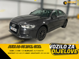 DIJELOVI AUDI A6 4G 2.0 TDI DIZEL 130KW 2012 MJENJAC MOTOR CGLC