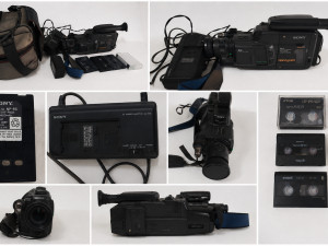 Sony Handycam Video8 CCD-P65E kamera torba baterija punjač kasete