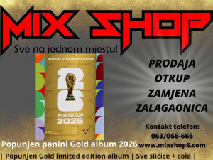 GOLD POPUNJEN ALBUM 2026 Svjetsko prvenstvo Fifa World Cup Tvrdi