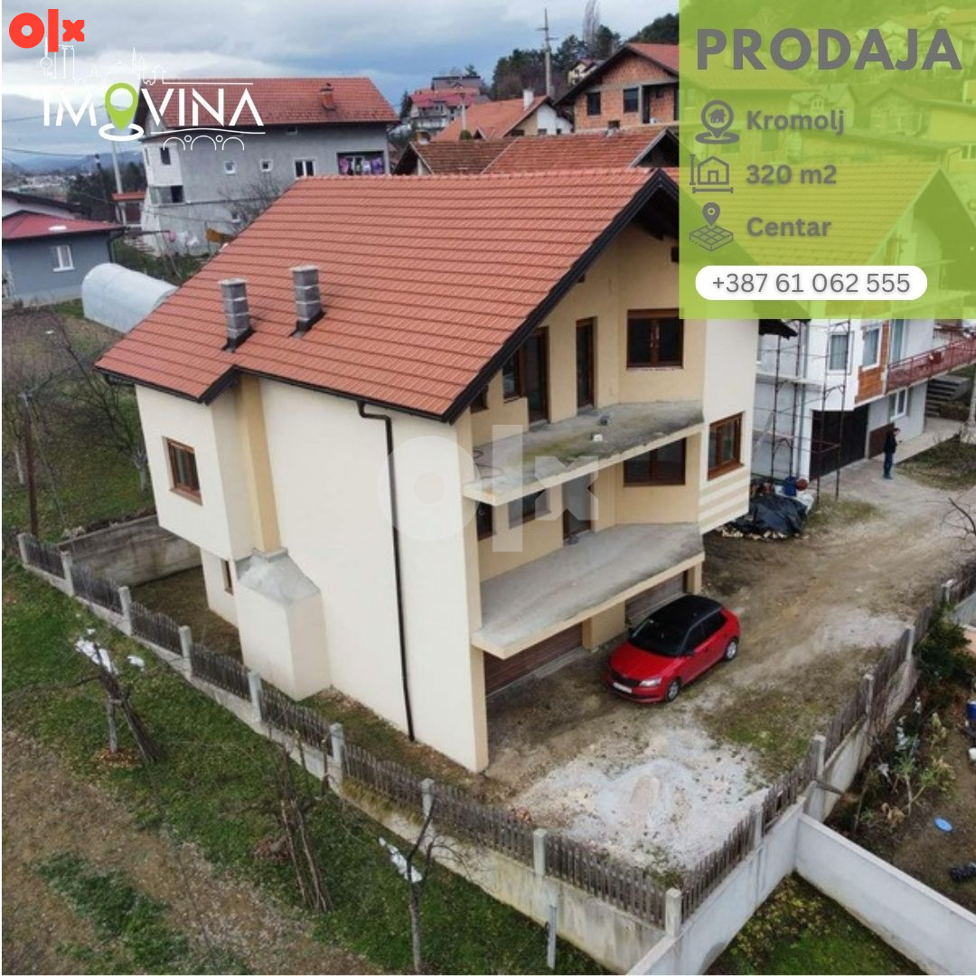 100838 Kuća na dvije etaže 320m2, Kromolj