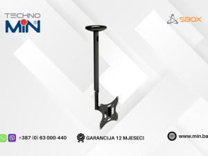 SBOX stropni nosač za TV CPLB-28S 23"-43" do 30kg, Crni