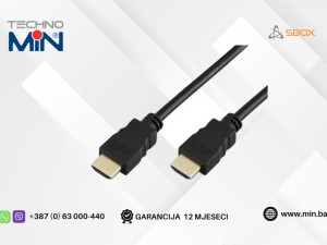 SBOX HDMI kabal M/M 4K Ultra HD 5 metara, Crni