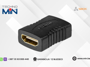 SBOX HDMI adapter Ženski na HDMI Ženski produžetak, Crni
