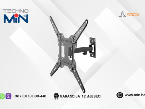SBOX zglobni zidni nosač za TV LCD-441 23"-55" do 30kg, Crni