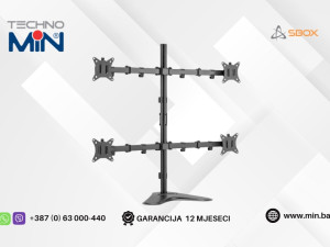 SBOX stoni nosač za 4 monitora LCD-F048-2 od 17" do 32", Crni