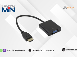 SBOX adapter HDMI na VGA adapter Crni