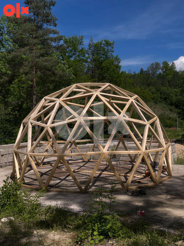 Drvena kupola glamping vikendica