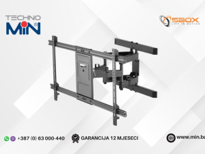 SBOX zglobni zidni nosač za TV PLB-61486 43"-90" do 60kg, Crni