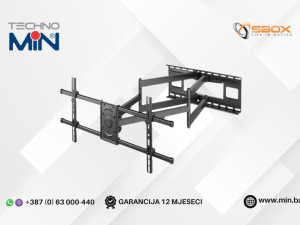SBOX zglobni zidni nosač za TV PLB-4986 43"-90" do 80kg, Crni