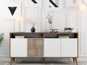 Komoda Milano 160 - Orah, bijeli