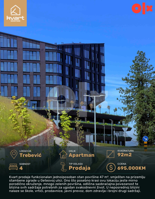 Stan Roof Gardens - Trebević - 92 m2 | Kvart Nekretnine