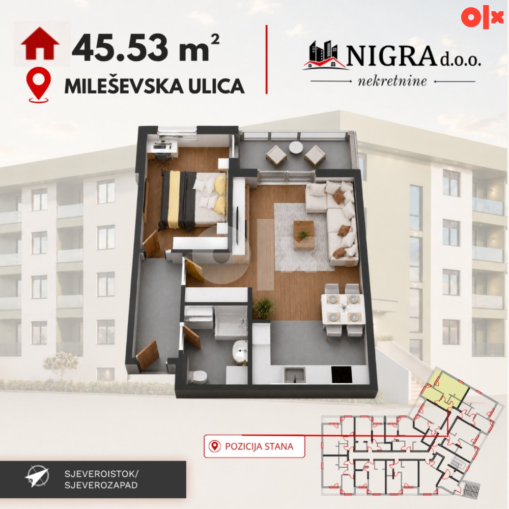 Jednosobni stanovi od 39 do 45m2 3