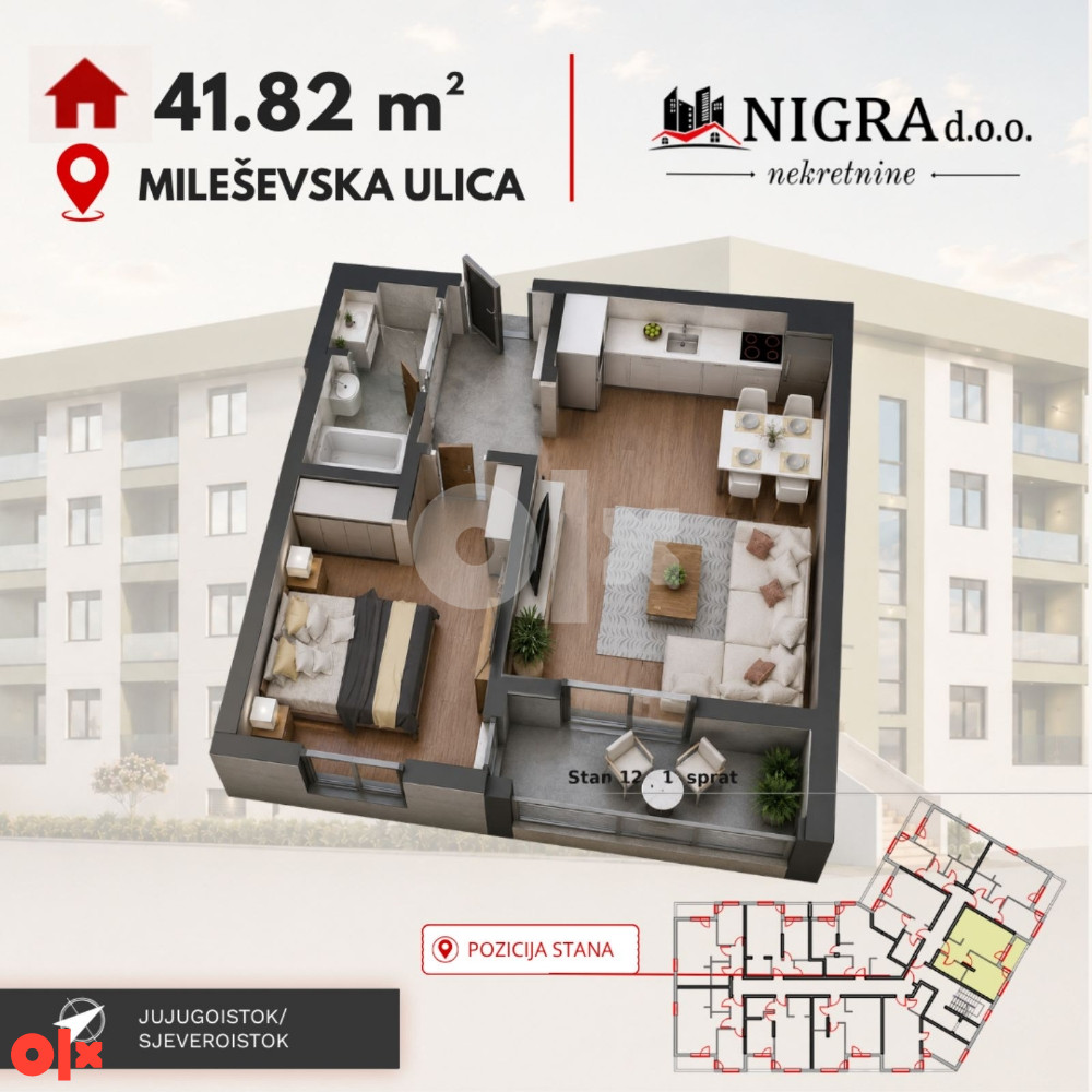 Jednosobni stanovi od 39 do 45m2 2