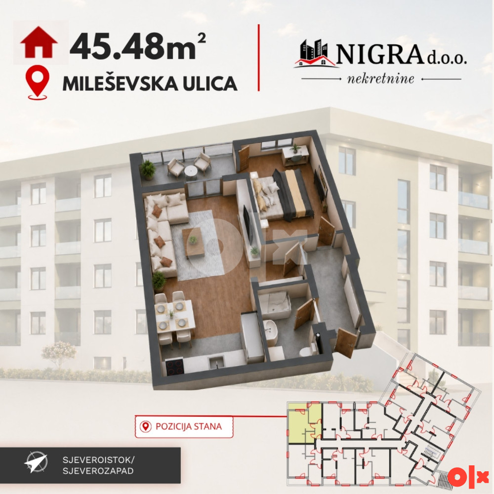 Jednosobni stanovi od 39 do 45m2 7