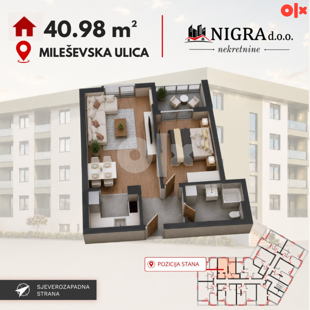 Jednosobni stanovi od 39 do 45m2 6